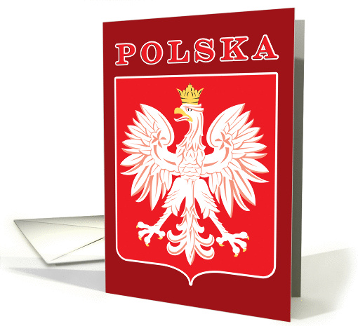 Polish Eagle Red Shield with Polska card (240797)