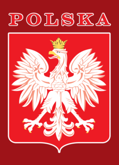 Polish Eagle Red Shield with Polska