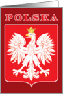 Polish Eagle Red Shield with Polska card