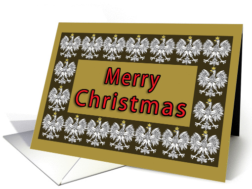 Merry Christmas with Polish Eagle card (241716)