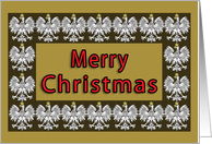 Merry Christmas with Polish Eagle card