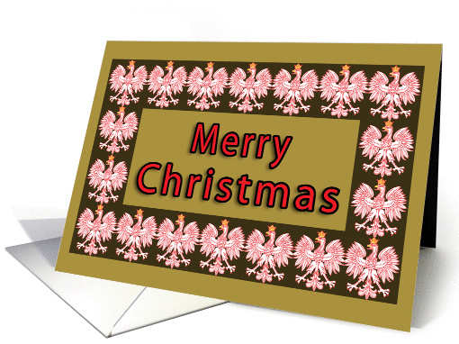 Merry Christmas with Polish Eagle card (241718)