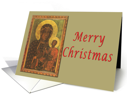 Our Lady of Czestochowa Merry Christmas card (241720)