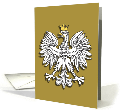 Polish Eagle with Gold Crown card (241812)