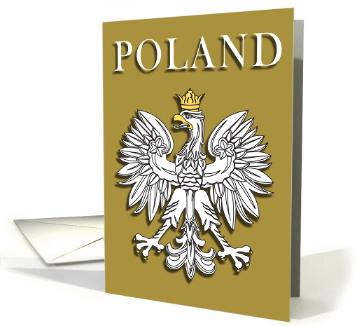 Poland Polish Eagle with Gold Crown card (241814)