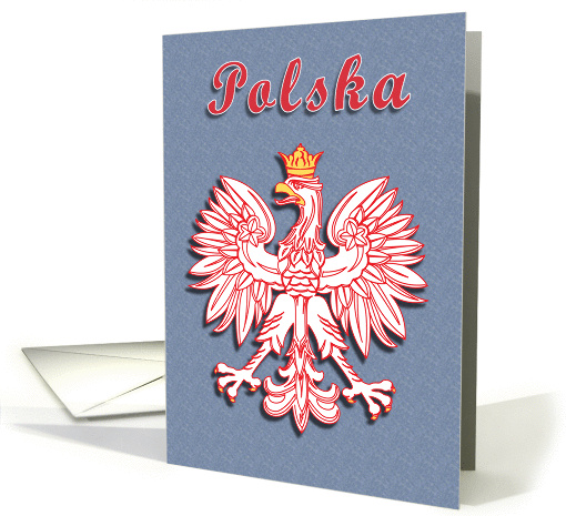 Polska Polish Eagle with Gold Crown card (241818)