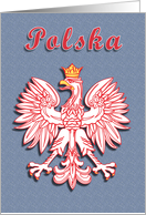 Polska Polish Eagle with Gold Crown card