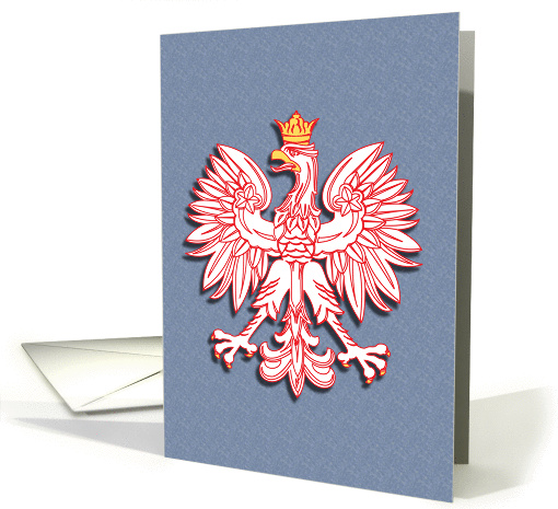 Polish Eagle with Gold Crown card (241824)