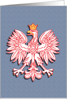 Polish Eagle with Gold Crown card