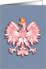 Polish Eagle with Gold Crown card