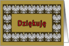 Dziekuje (Thank You) with Polish Eagle card