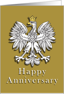 Polish Eagle Happy Anniversary card