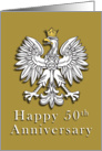 Polish Eagle Happy 50th Anniversary card