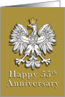 Polish Eagle Happy 55th Anniversary card