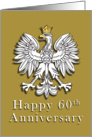 Polish Eagle Happy 60th Anniversary card