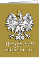 Polish Eagle Happy 65th Anniversary card