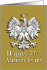 Polish Eagle Happy 70th Anniversary card