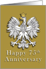 Polish Eagle Happy 75th Anniversary card