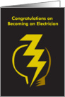 Congratulations on Becoming an Electrician, bulb card