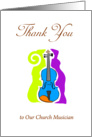Thank You to our Church Musician, violin card