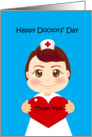 National Doctors’ Day, co-worker nurse thanks you card