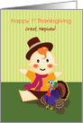 Happy 1st thanksgiving, costume, custom front for great nephew card