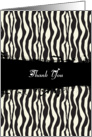 Thank You Zebra Print, pattern of zebra card