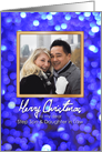 Merry Christmas to my dear Step Son & Daughter in Law, custom photo card