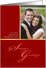 Season’s Greetings to my dear Step Son & Daughter in Law, custom photo card