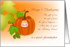 Happy 1st thanksgiving, baby pumpkin to a special grandnephew card