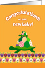 turtle new baby congratulations cards, a baby turtle on top of turtle card