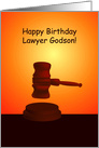 happy birthday, lawyer godson, judge gavel card
