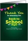 Thank You for Attending Our Back-to-School Night, Colorful Flag card