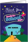 thank you for attending our back-to-school night, school card