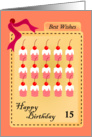 happy birthday, cupcake, 15 card