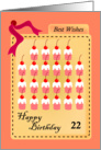 happy birthday, cupcake, 22 card