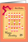 happy birthday, cupcake, 25 card