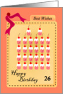 happy birthday, cupcake, 26 card