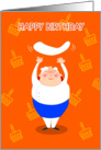 happy birthday, chef, cake card