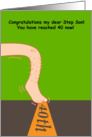 happy 40th birthday, step son card