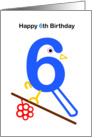 happy 6th Birthday card