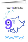 happy 9th Birthday card