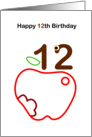 happy 12th Birthday card