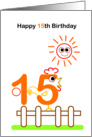 happy 15th Birthday card