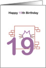 happy 19th Birthday card