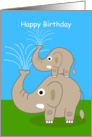 happy Birthday, elephants card