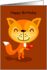 happy Birthday, fox card