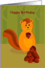 happy Birthday, squirrel card