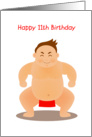 happy 11th birthday, sumo wrestling card