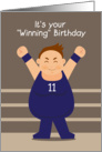 happy 11th birthday, wrestling card